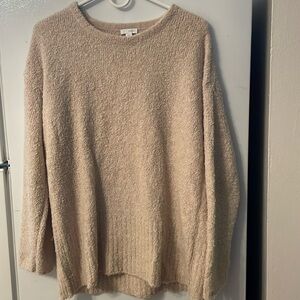 PUREJILL J.JILL OVERSIZED OATMEAL 28% FIZZY WOOL PULLOVER SWEATER‎ SIZE MEDIUM